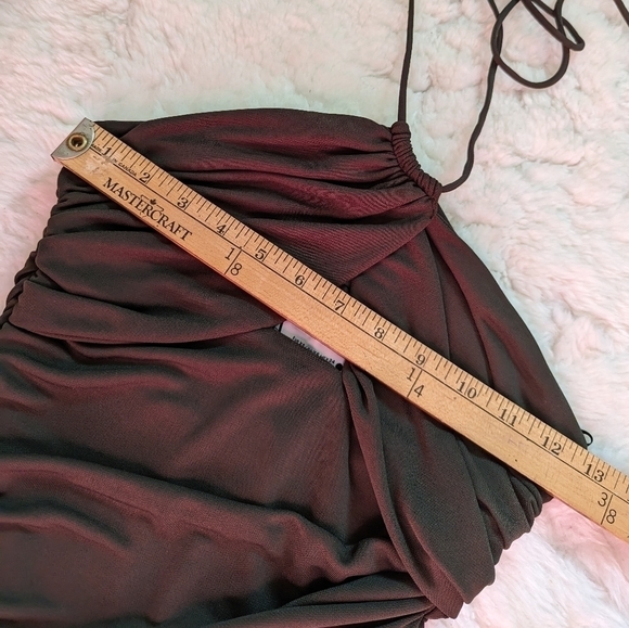 Zara cut-out draped mini dress green xs - Picture 11 of 16